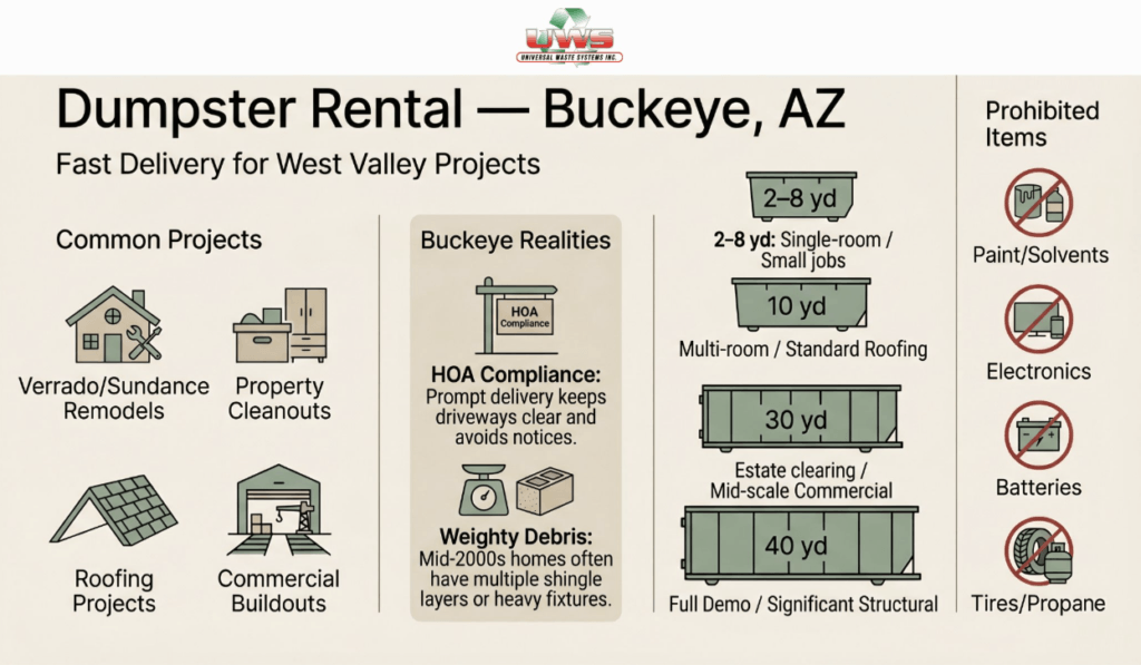 Dumpster Rental Buckeye AZ