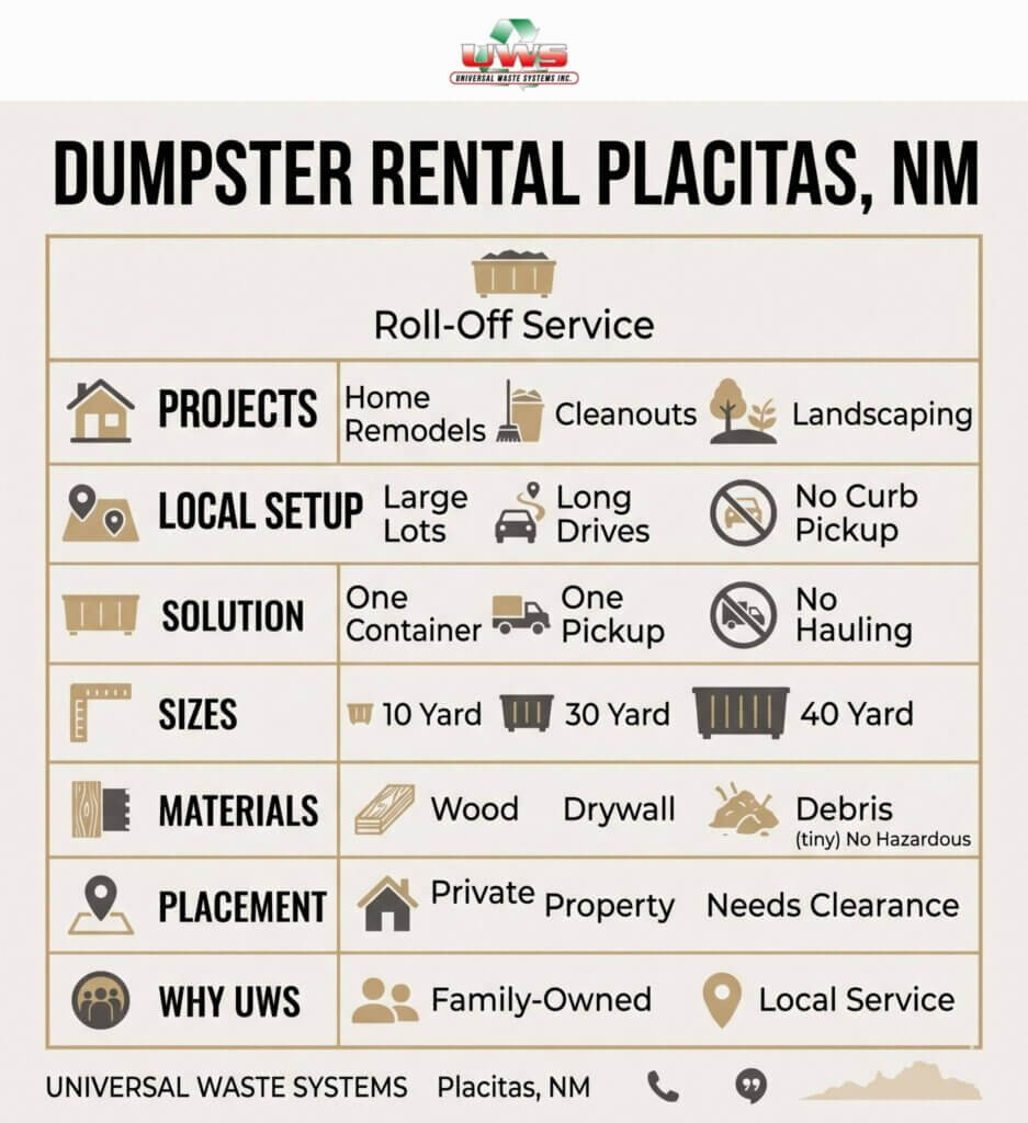 Dumpster Rental Placitas