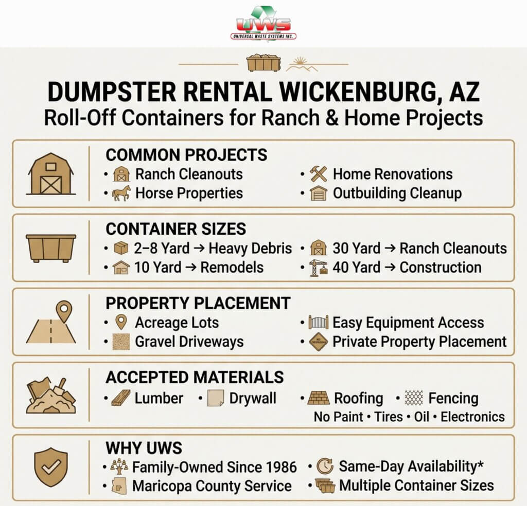 Dumpster Rental Wickenburg